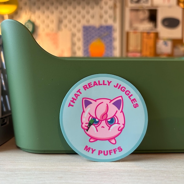 Jiggles My Puff Sticker: Waterproof Vinyl Decal for Laptop, Water Bottle