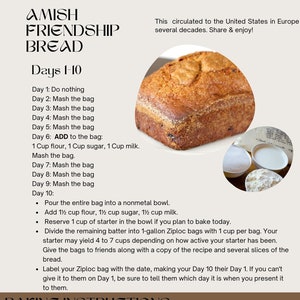 Amish vriendschapsbrood; De start maken; ZHV