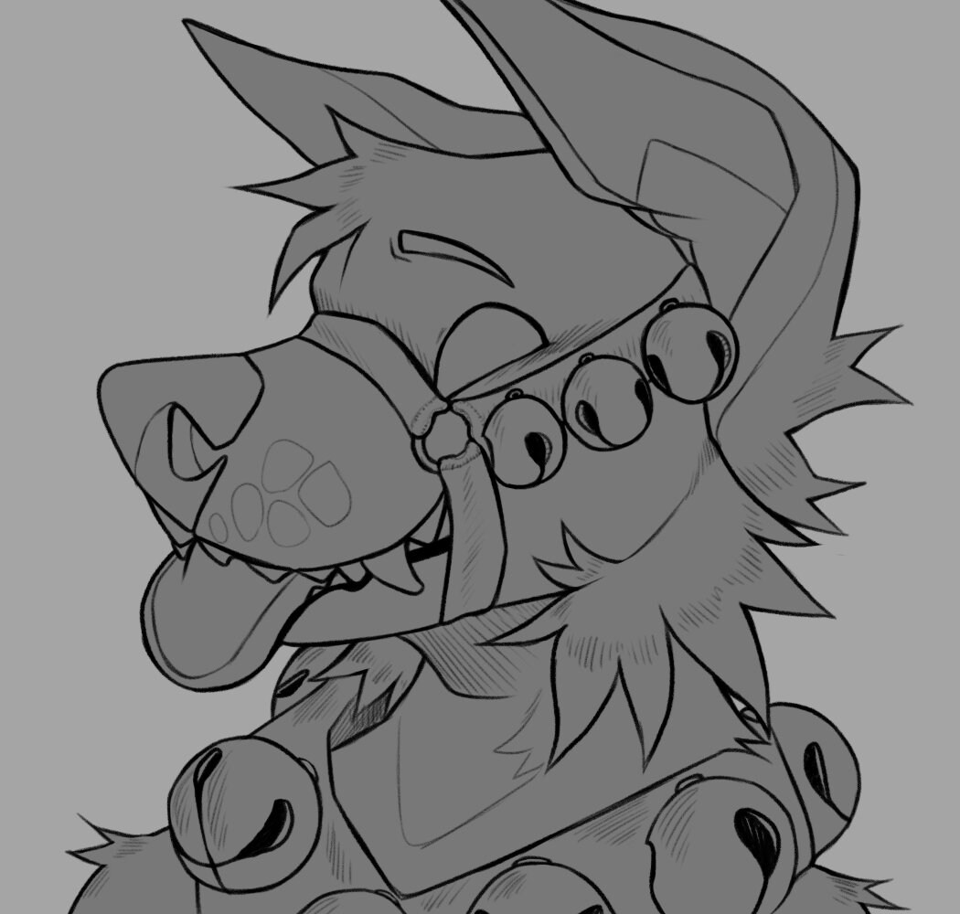 Digital Protogen Furry Lineart Bases for Telegram Stickers