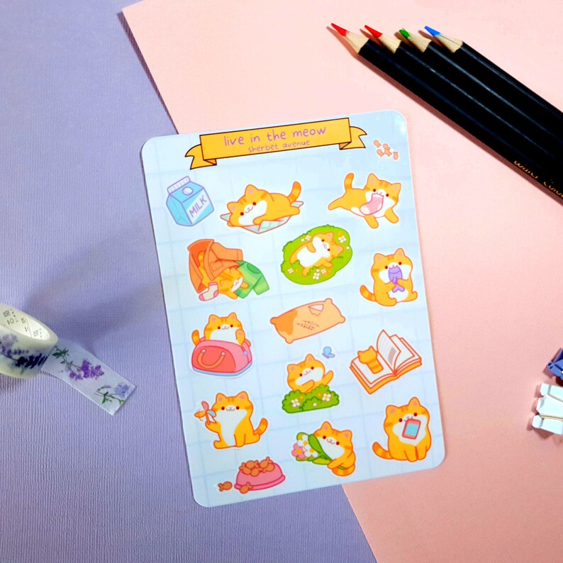 Cute Sticker Sheet - Kawaii Sticker Pack - Mini Food Stickers ...
