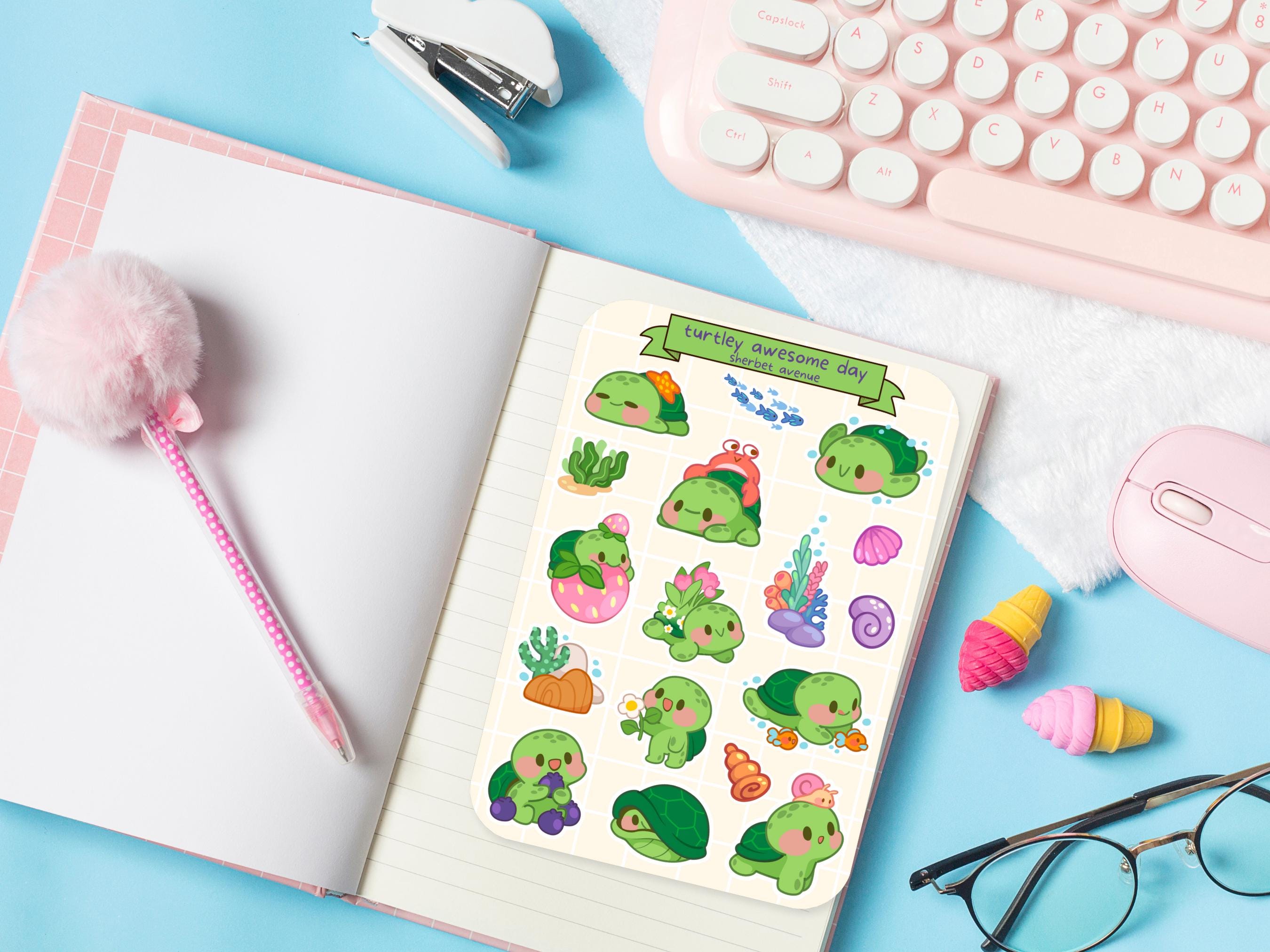 Cute Sticker Sheet - Kawaii Sticker Pack - Mini Food Stickers ...