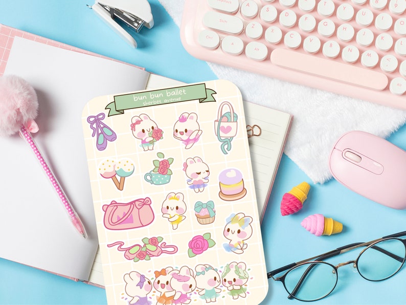 Cute Sticker Sheet - Kawaii Sticker Pack - Mini Food Stickers ...