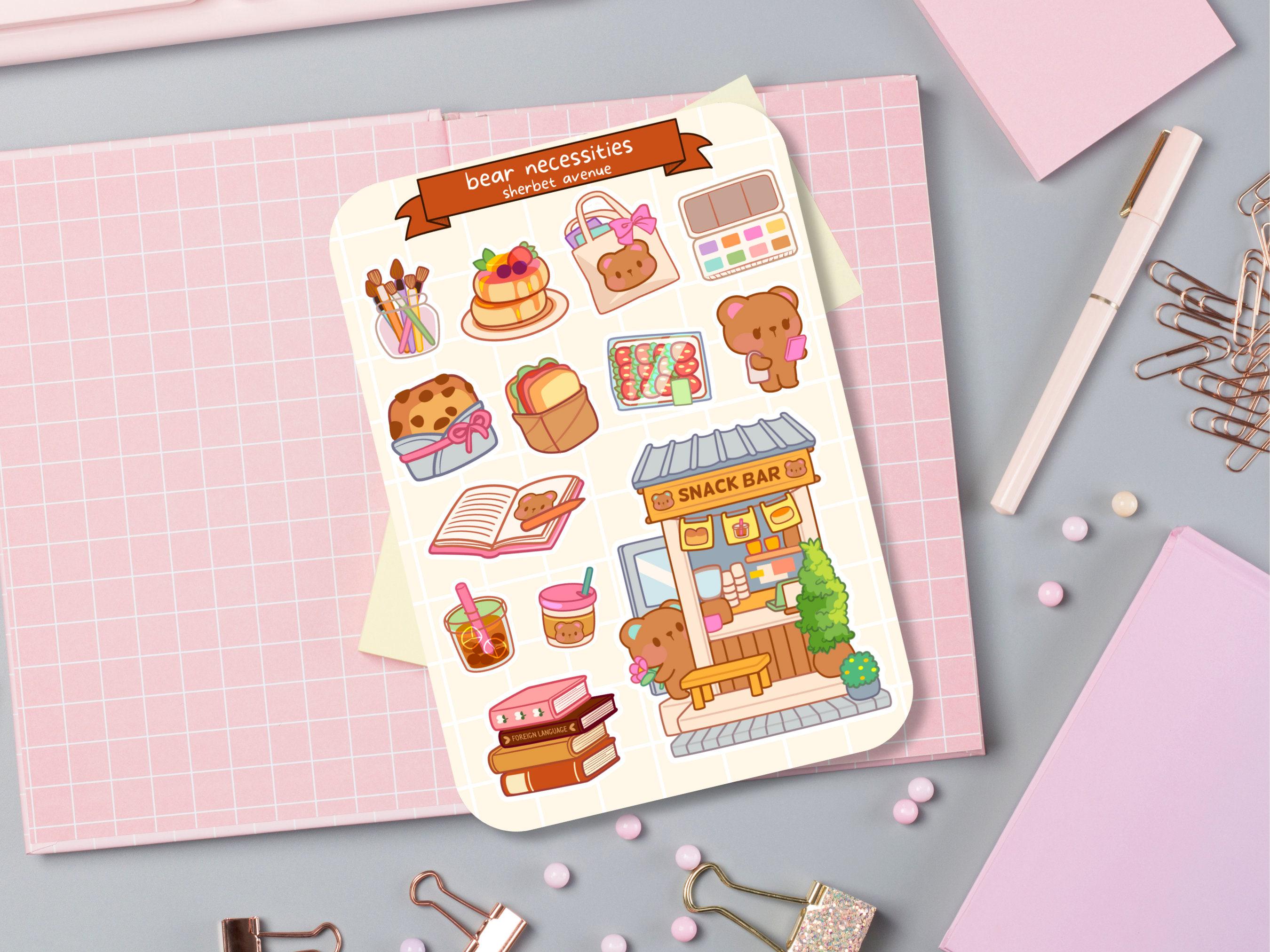Cute Sticker Sheet - Kawaii Sticker Pack - Mini Food Stickers ...