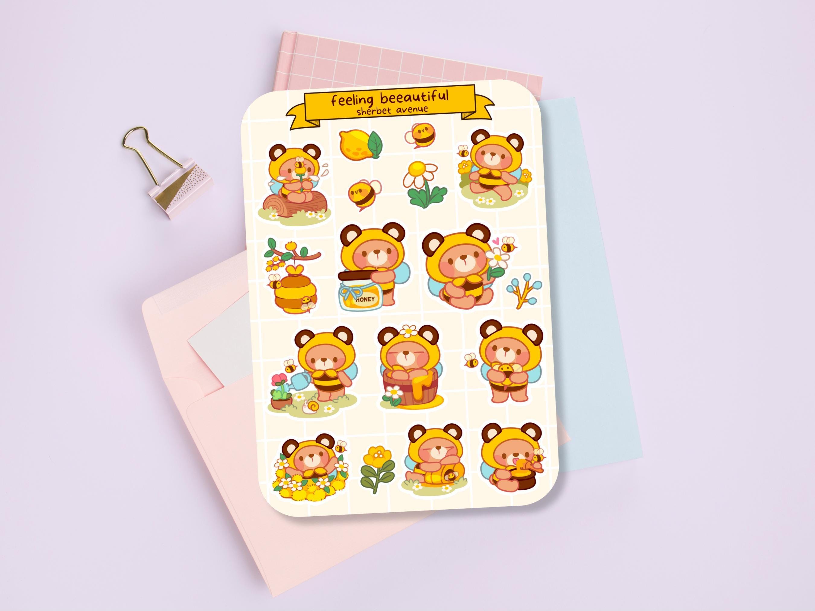 Cute Sticker Sheet - Kawaii Sticker Pack - Mini Food Stickers ...