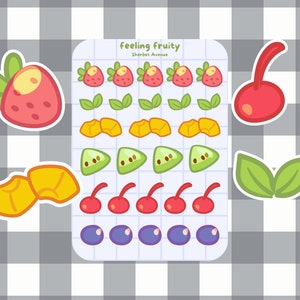 Vinyl Obst Aufkleber - Planer Aufkleber - Süße Lebensmittel Aufkleber - Kawaii Kiss Cut Scapbooking Lieferungen