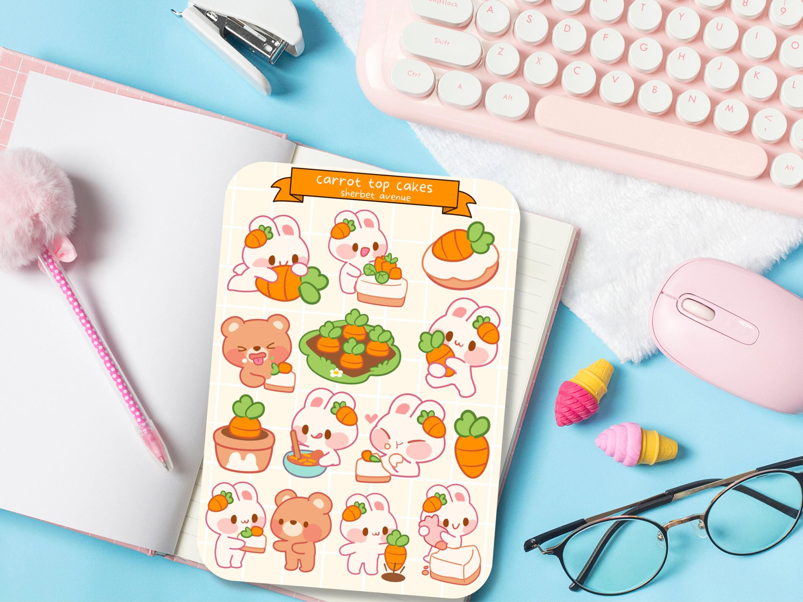 Cute Sticker Sheet - Kawaii Sticker Pack - Mini Food Stickers ...