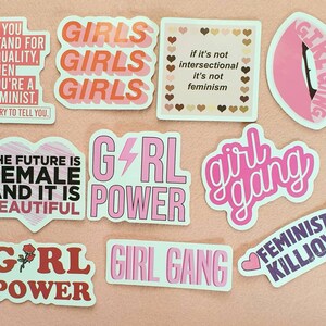 Feminist Sticker Pack - Waterbottle Stickers - Sticker Pack - Cute Vinyl Stickers