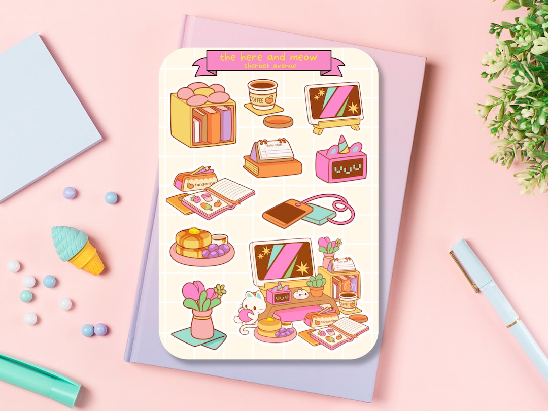 Cute Sticker Sheet - Kawaii Sticker Pack - Mini Food Stickers ...