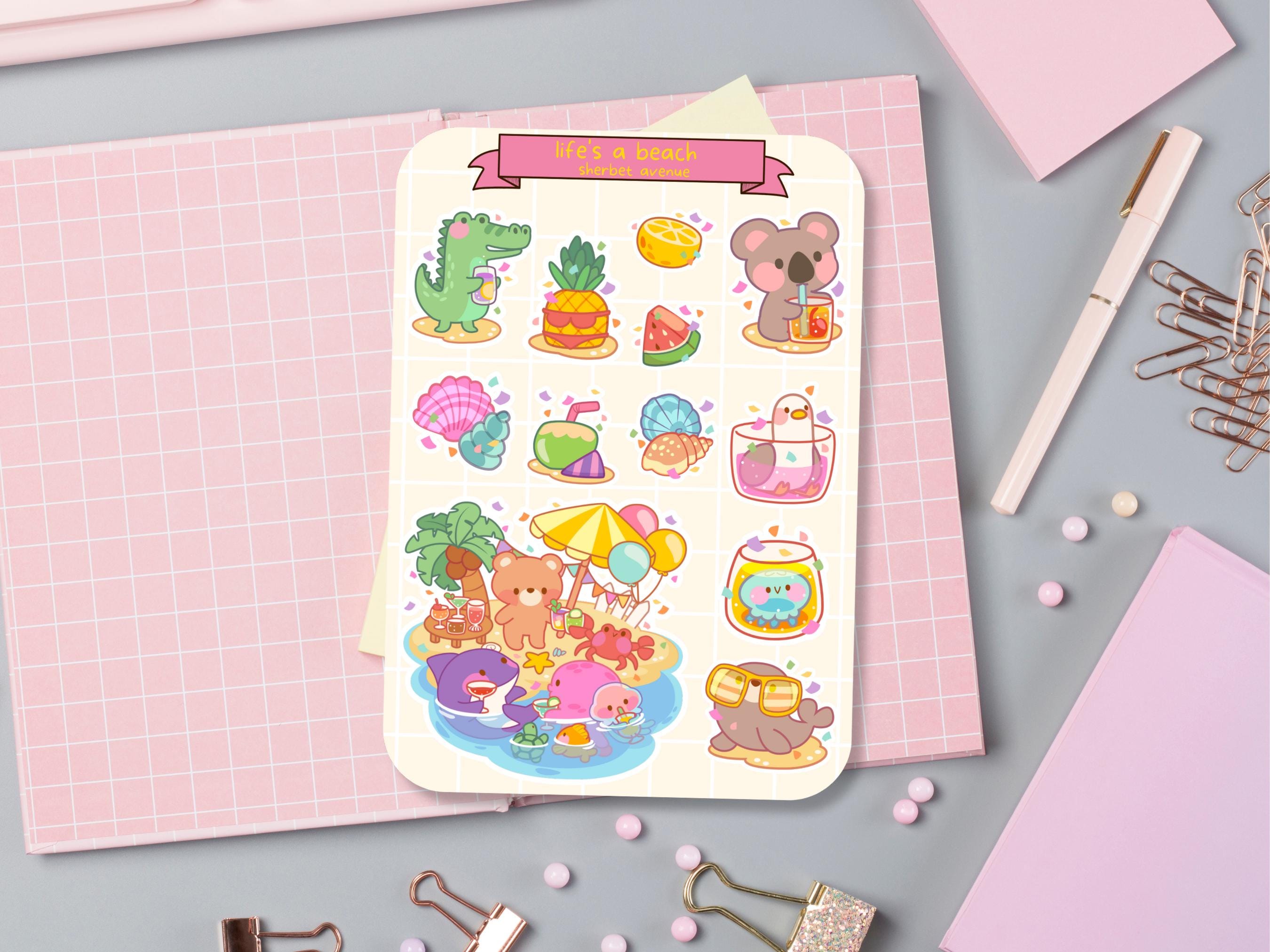 Cute Sticker Sheet - Kawaii Sticker Pack - Mini Food Stickers ...