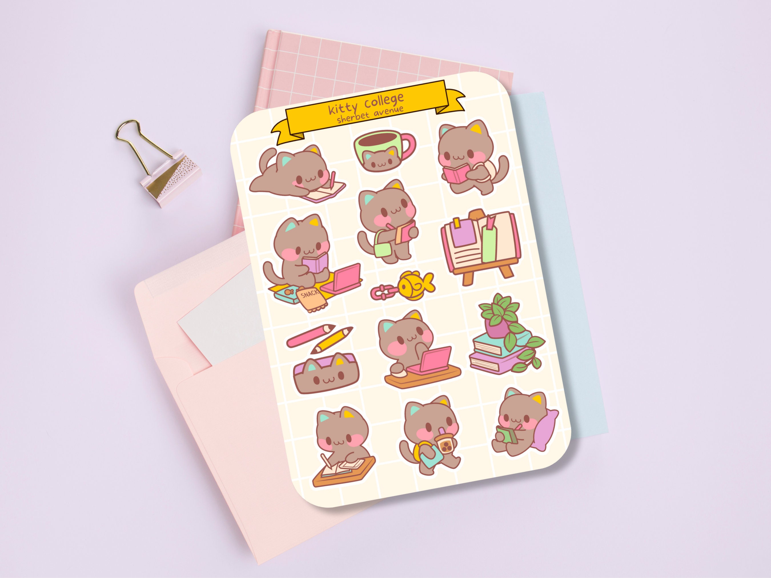 Cute Sticker Sheet - Kawaii Sticker Pack - Mini Food Stickers ...