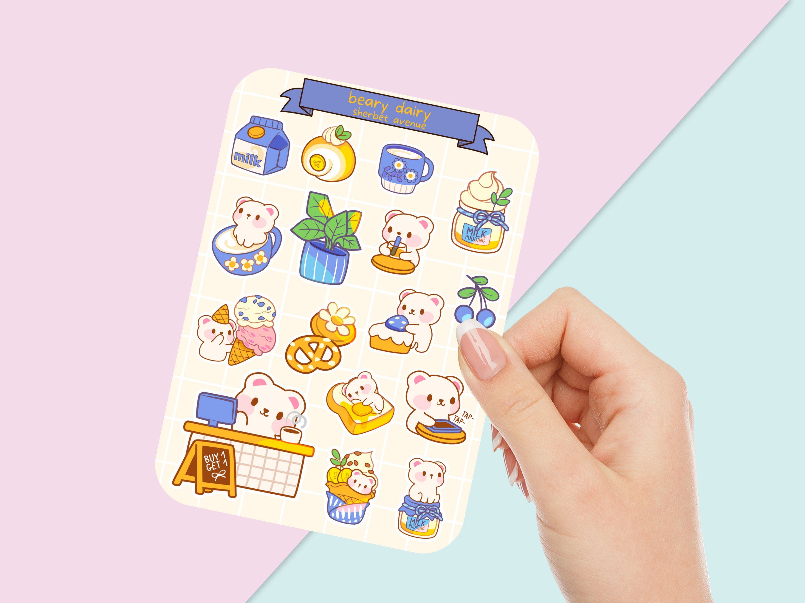 Cute Sticker Sheet - Kawaii Sticker Pack - Mini Flower Stickers ...