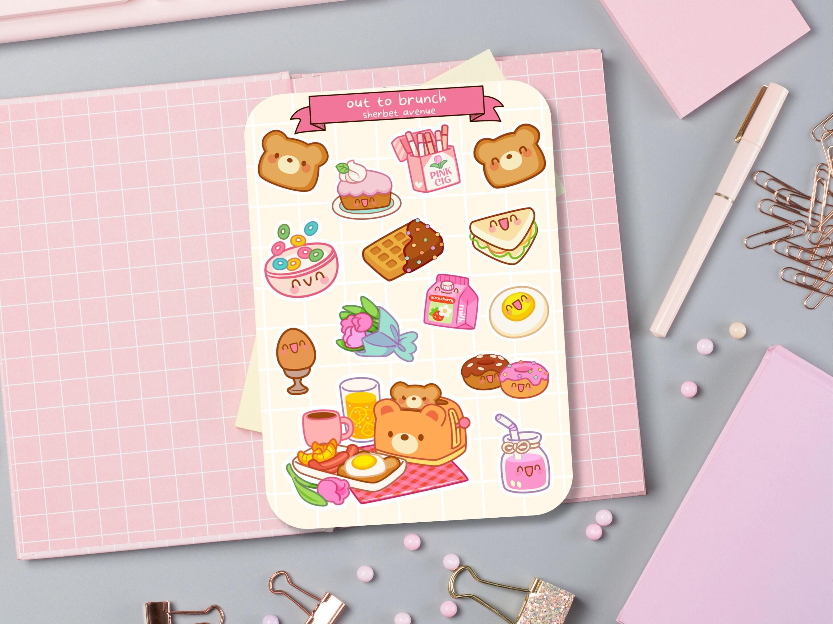 Cute Sticker Sheet - Kawaii Sticker Pack - Mini Food Stickers ...