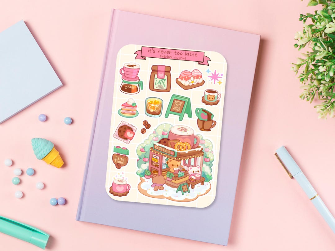 Cute Sticker Sheet - Kawaii Sticker Pack - Mini Food Stickers ...