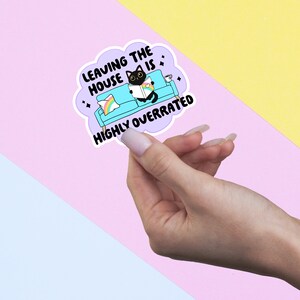 Pegatina de salud mental - Calcomanía de gato hecha a mano - Pegatinas troqueladas Kawaii - Pegatinas de ansiedad