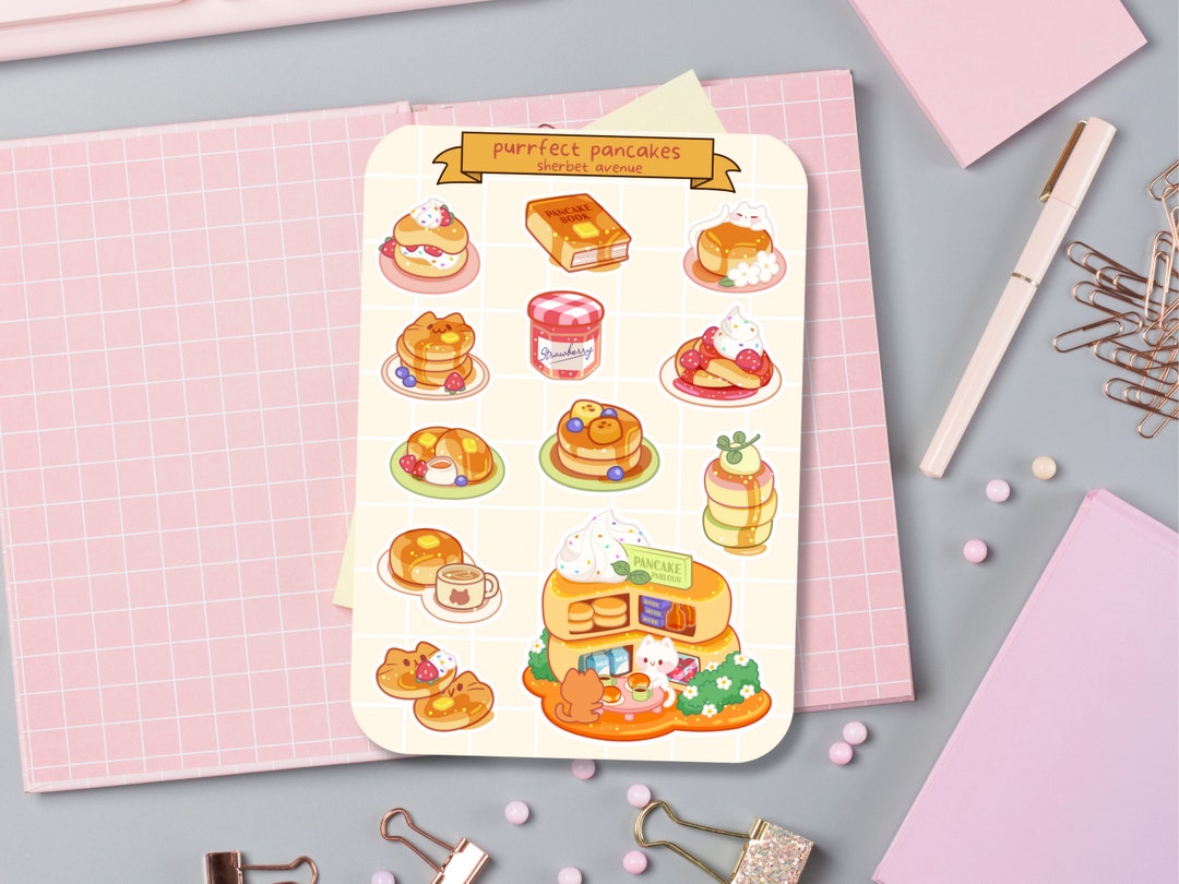 Cute Sticker Sheet - Kawaii Sticker Pack - Mini Food Stickers ...