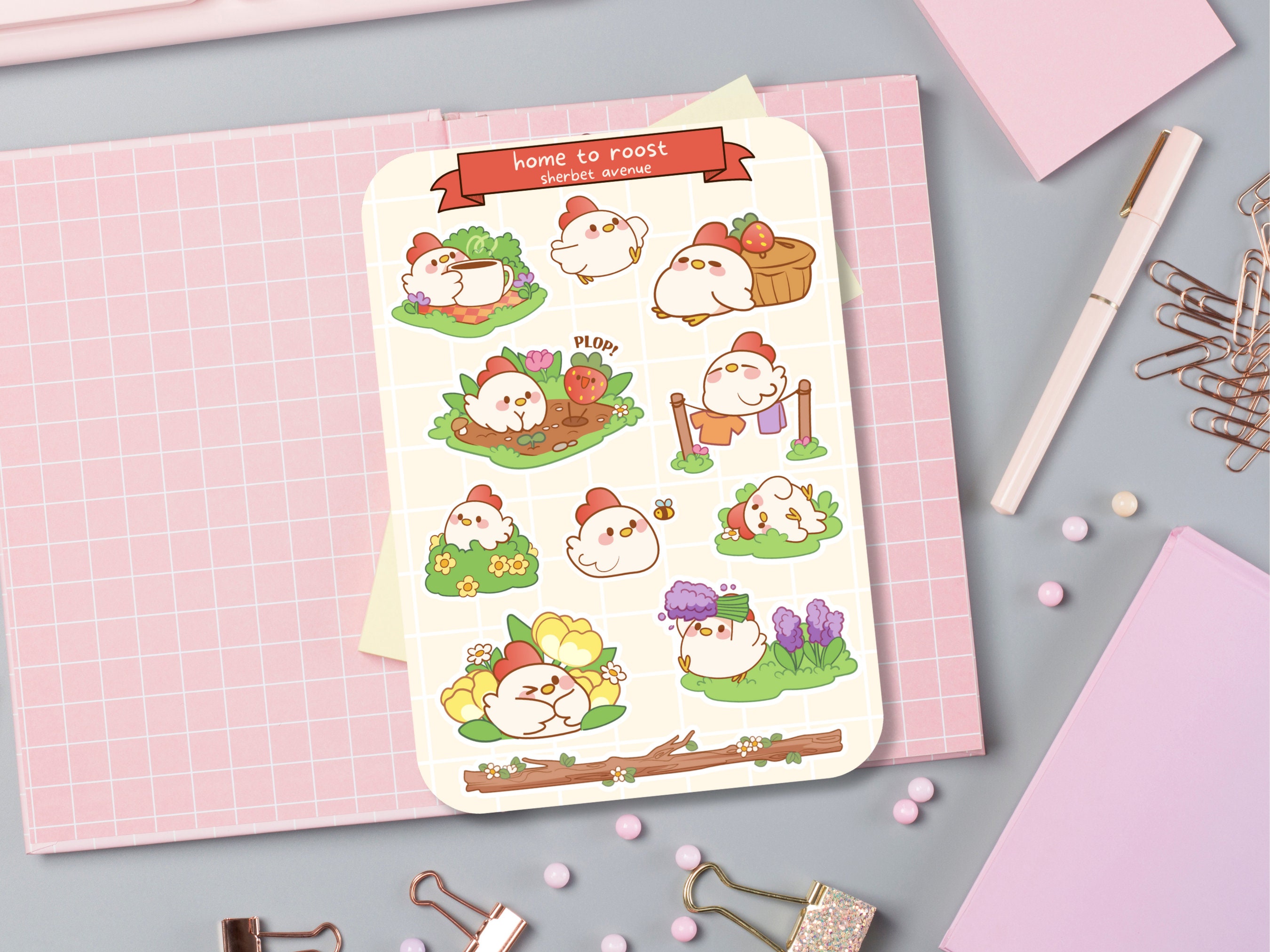 Cute Sticker Sheet - Kawaii Sticker Pack - Mini Food Stickers ...