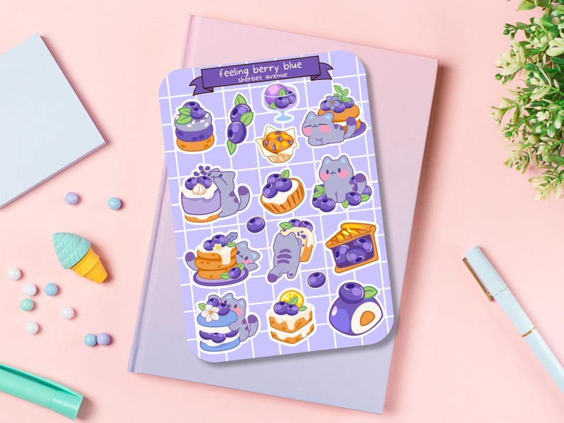 Cute Sticker Sheet - Kawaii Sticker Pack - Mini Flower Stickers ...