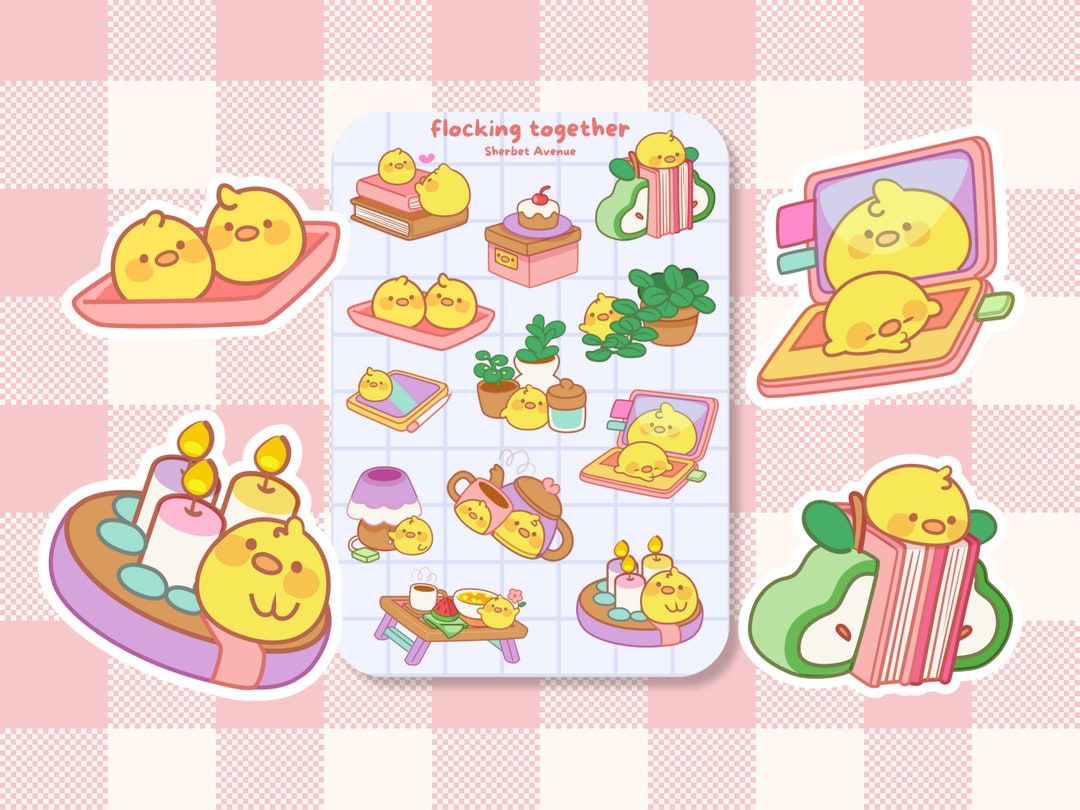 Daily Life With Chicks Sticker Sheet - Cute Planner Stickers - Kawaii ...