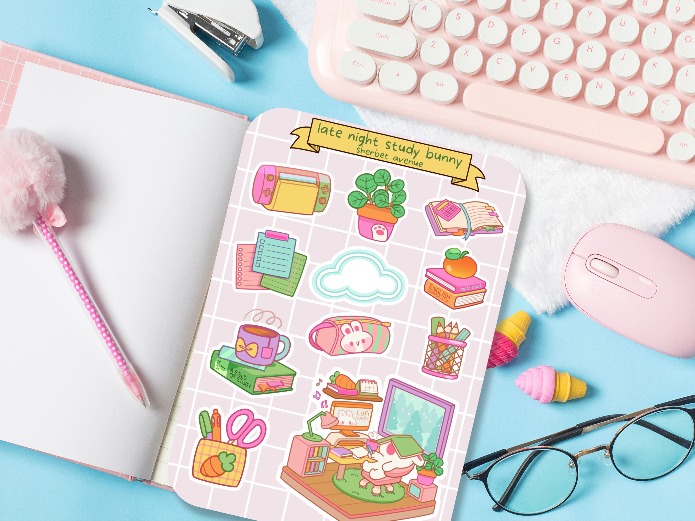 Cute Sticker Sheet - Kawaii Sticker Pack - Mini Food Stickers ...