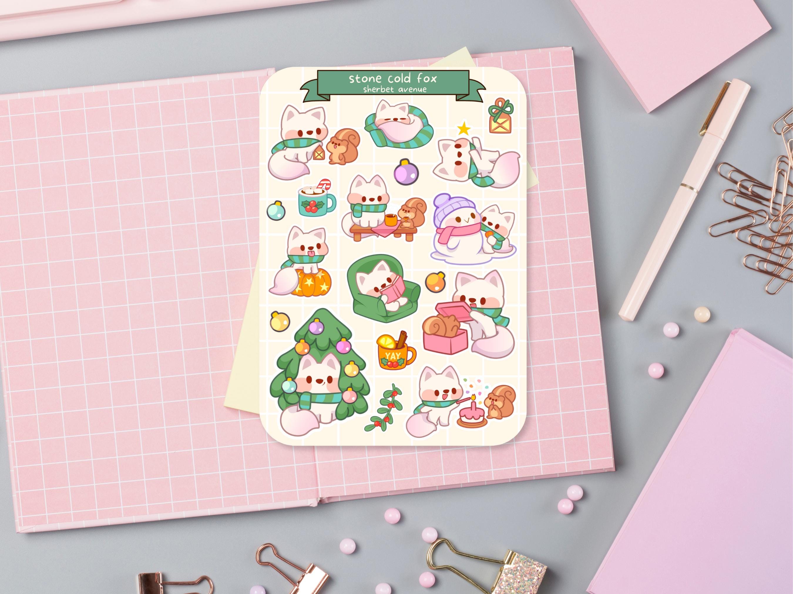 Cute Sticker Sheet - Kawaii Sticker Pack - Mini Flower Stickers ...