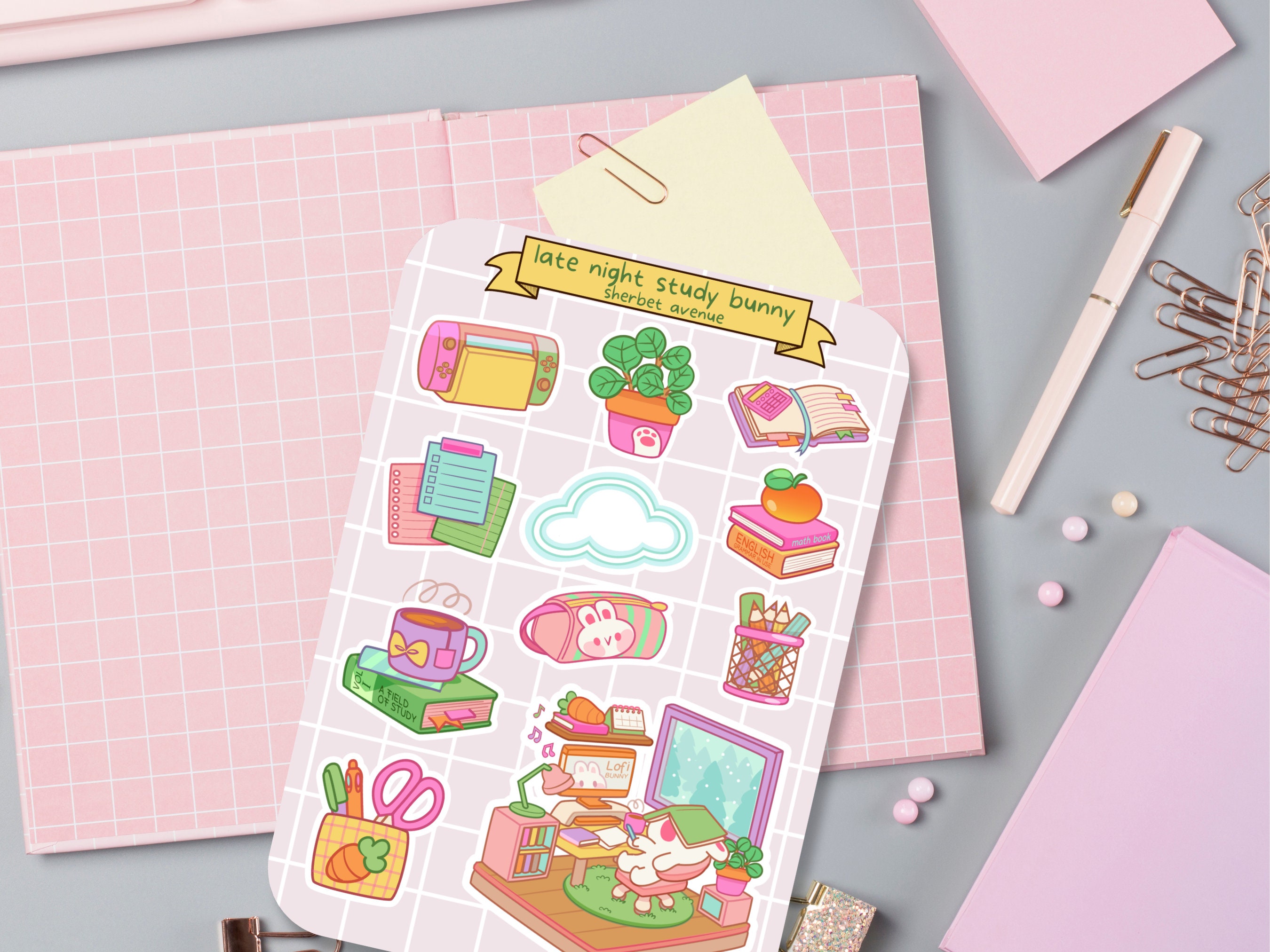 Cute Sticker Sheet - Kawaii Sticker Pack - Mini Food Stickers ...