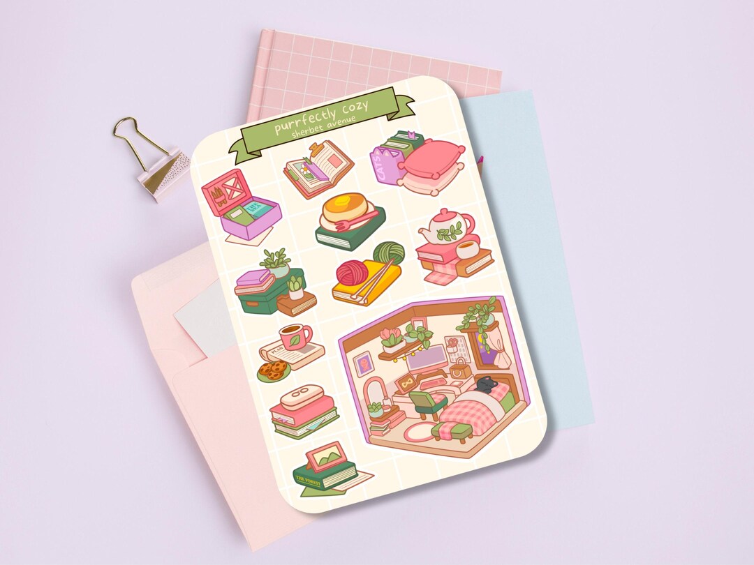 Cute Sticker Sheet - Kawaii Sticker Pack - Mini Food Stickers ...