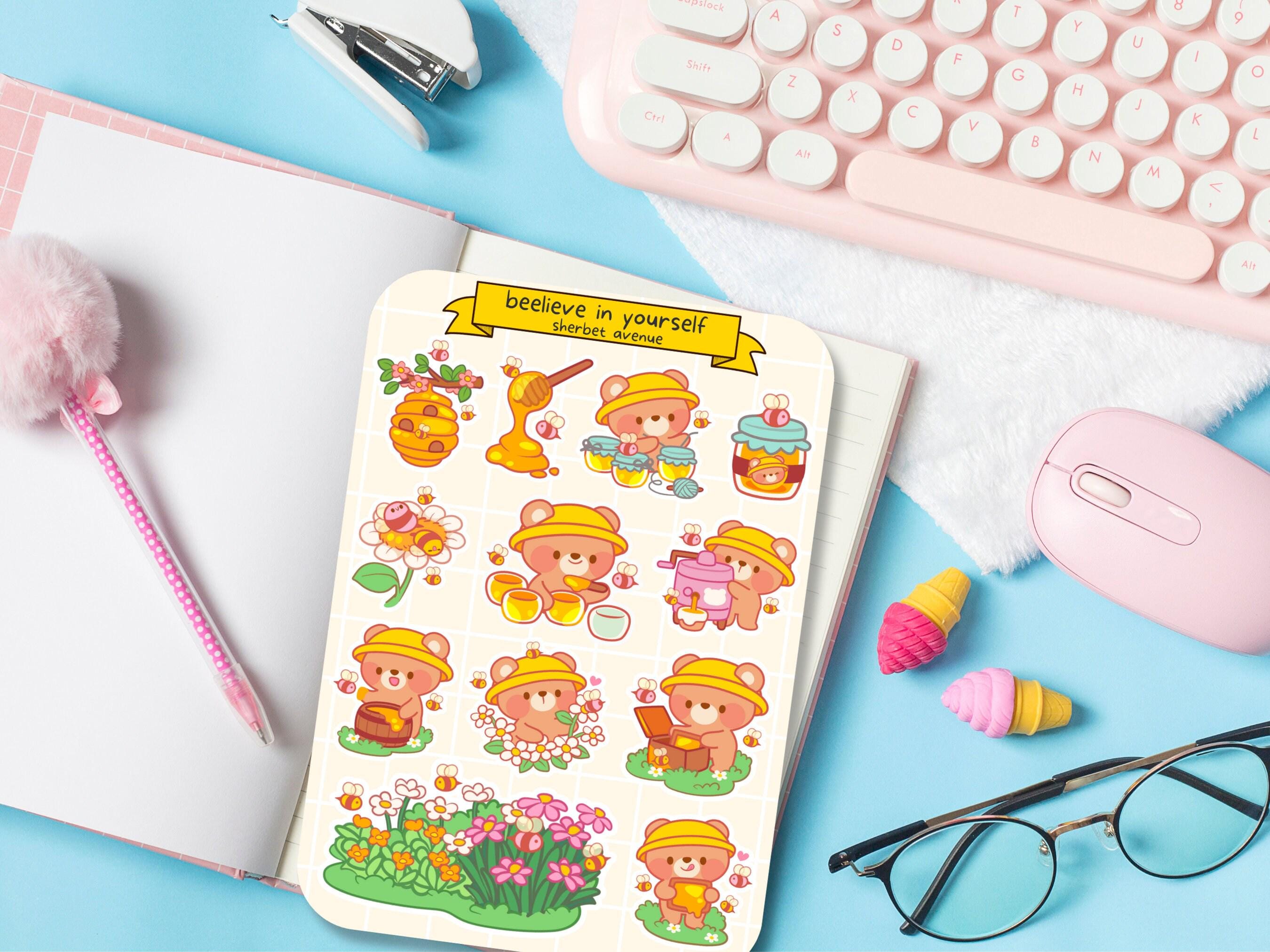 Cute Sticker Sheet - Kawaii Sticker Pack - Mini Food Stickers ...