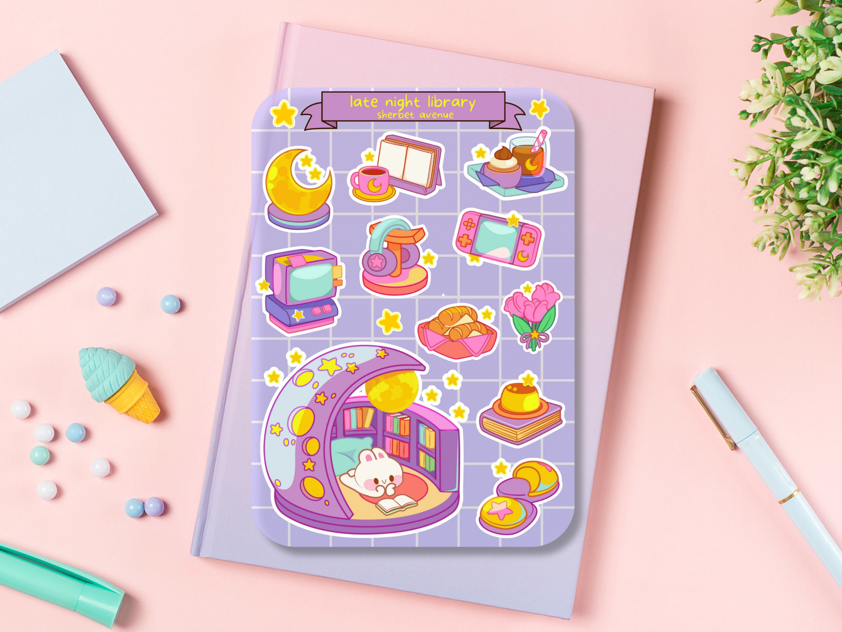 Cute Sticker Sheet - Kawaii Sticker Pack - Mini Food Stickers ...