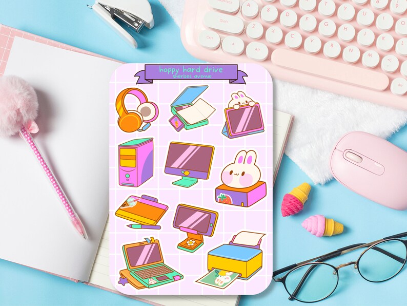 Cute Sticker Sheet - Kawaii Sticker Pack - Mini Food Stickers ...