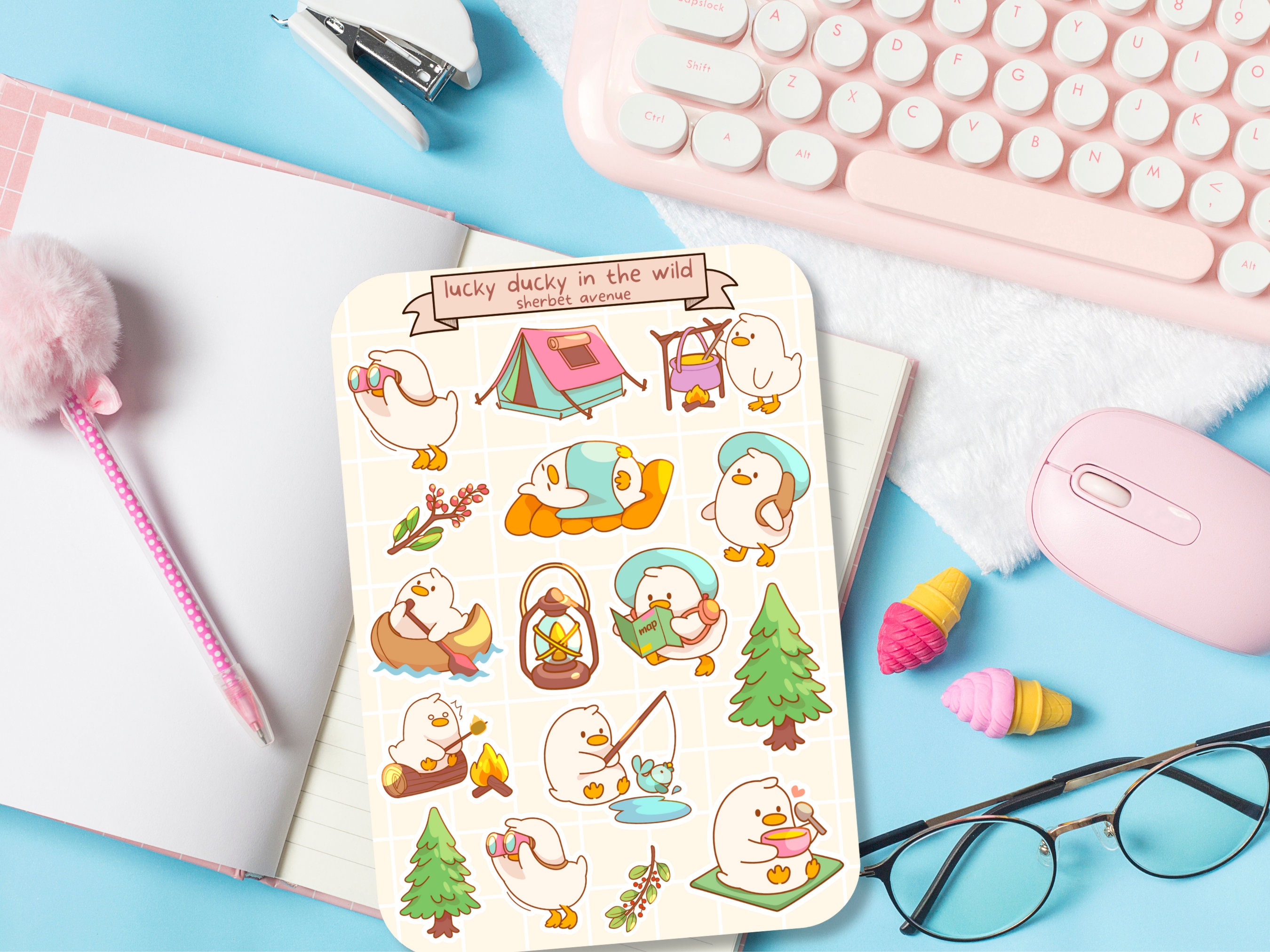 Cute Sticker Sheet - Kawaii Sticker Pack - Mini Food Stickers ...