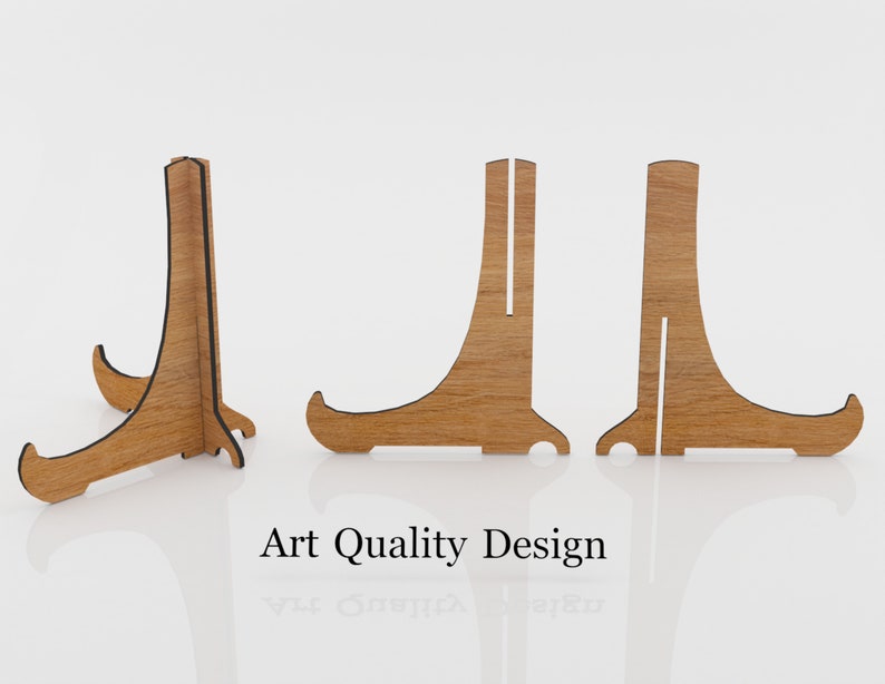 Acrylic Plastic Display Stand Easel Decorative Plate Stand Holder Picture Frame Stand Easel Display Stand (3 Pieces, White