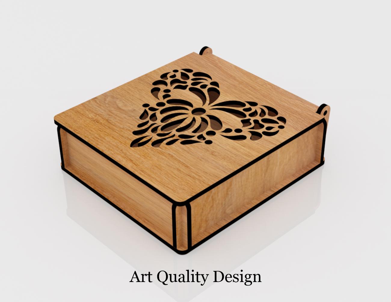 Decorative Gift Box 12 Different Patterns 2 Laser Cutting Files ...