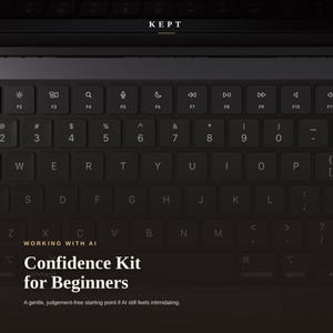 AI Confidence Kit for Beginners | Gentle ChatGPT Starter Guide + Excel Workbook | Learn AI Step by Step | Printable PDF Instant Download