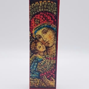 Small Tabletop Icon/Theotokos and Christ/Eastern Orthodox Icon/handpainted wood/Advent gift/Nativity