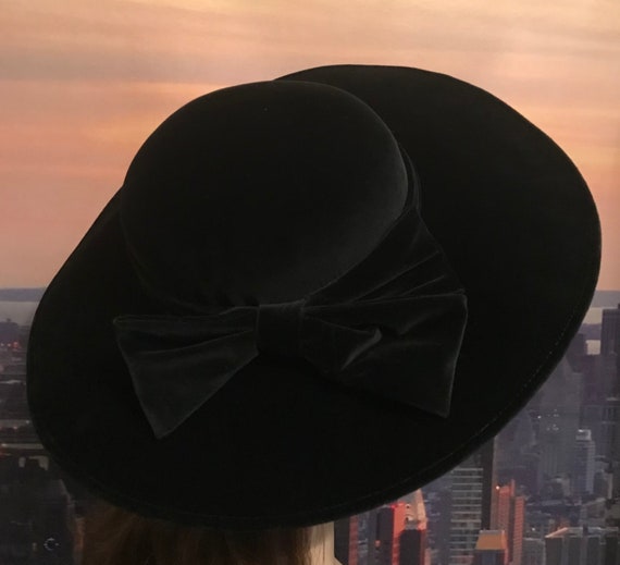 Beautiful vintage black velvet occasion hat by Ja… - image 6