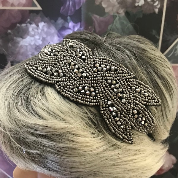 Bohemian glass flower headband wedding / party / cocktail party / summer