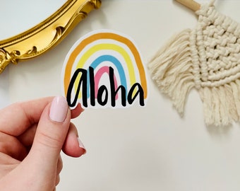 Sticker | waterproof | glossy | Hawaii | Aloha | decal | Kawaii | simple |
