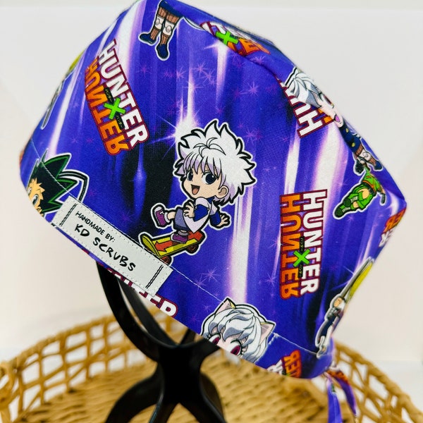 X Scrub Cap, Scrub Hat, Surgical Cap, Theatre cap, Nursing, Medical, Vet, Cook - Anime