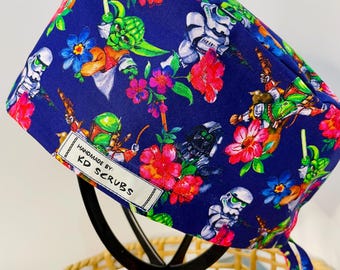 Space Scrub Cap: Cotton Nursing/Medical Hat - Unisex
