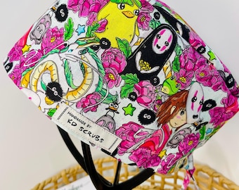 Floral Cotton Scrub Cap: Handmade Nursing/Medical Hat