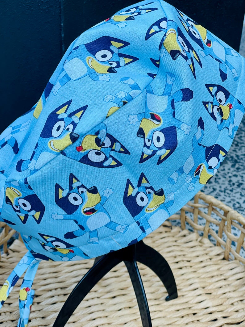 BLUEY Scrub Hat Cap Australia Theatre Hat Surgical Cap Hat Etsy