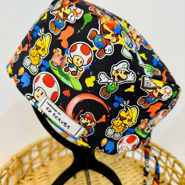 Gaming Scrub Cap, Scrub Hat, Surgical Cap, Theatre cap, Nursing, Medical, Vet, Cook - Anime