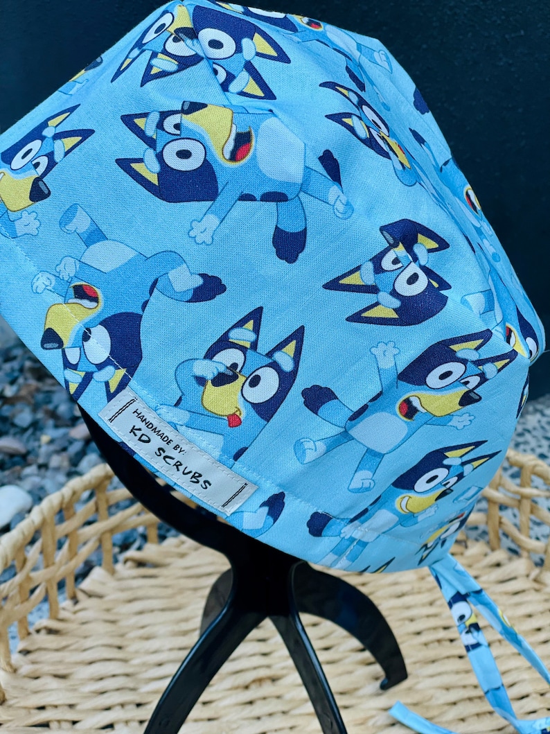 BLUEY Scrub Hat Cap Australia Theatre Hat Surgical Cap Hat Etsy