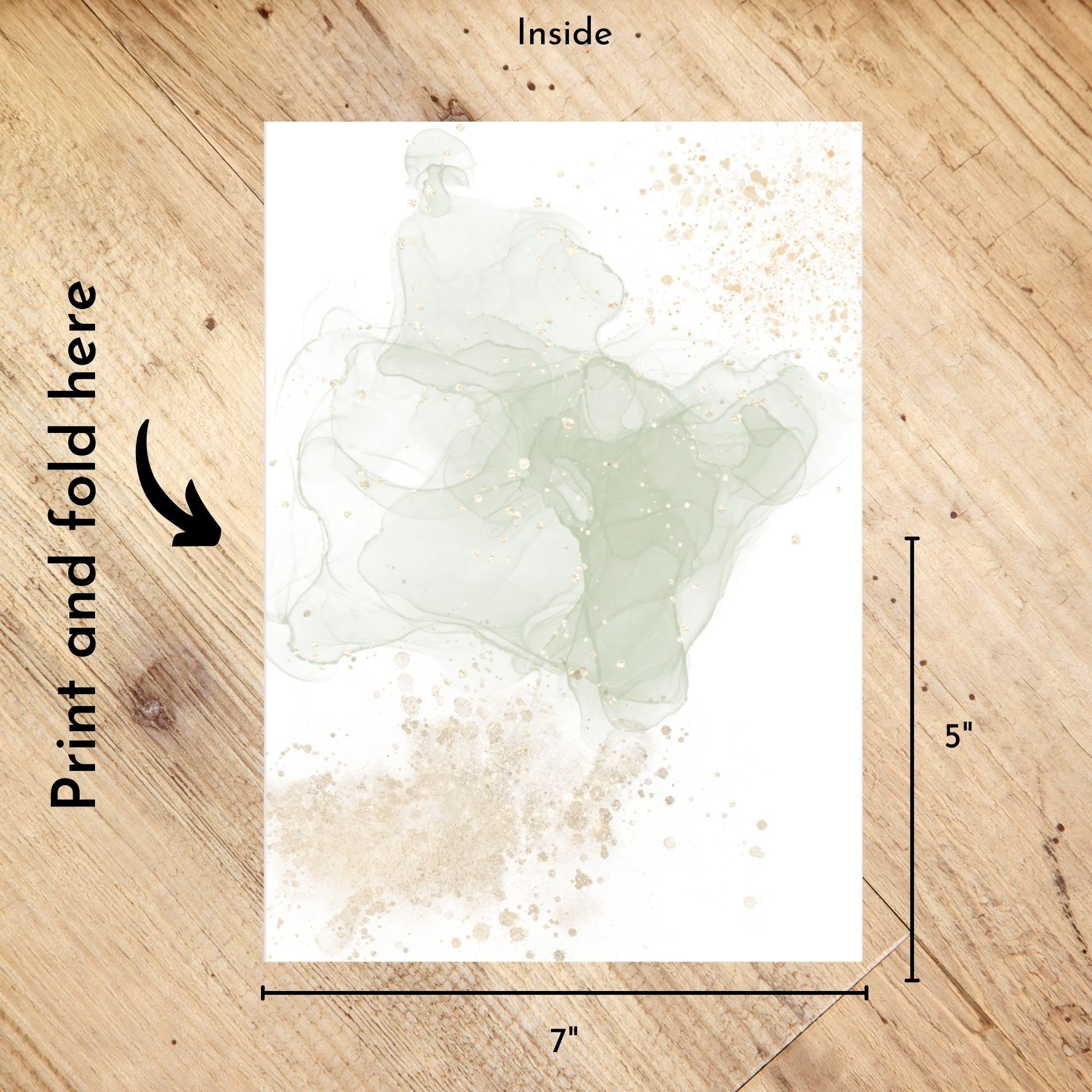 Blank Printable Greeting Card Instant Download Printable PDF - Etsy