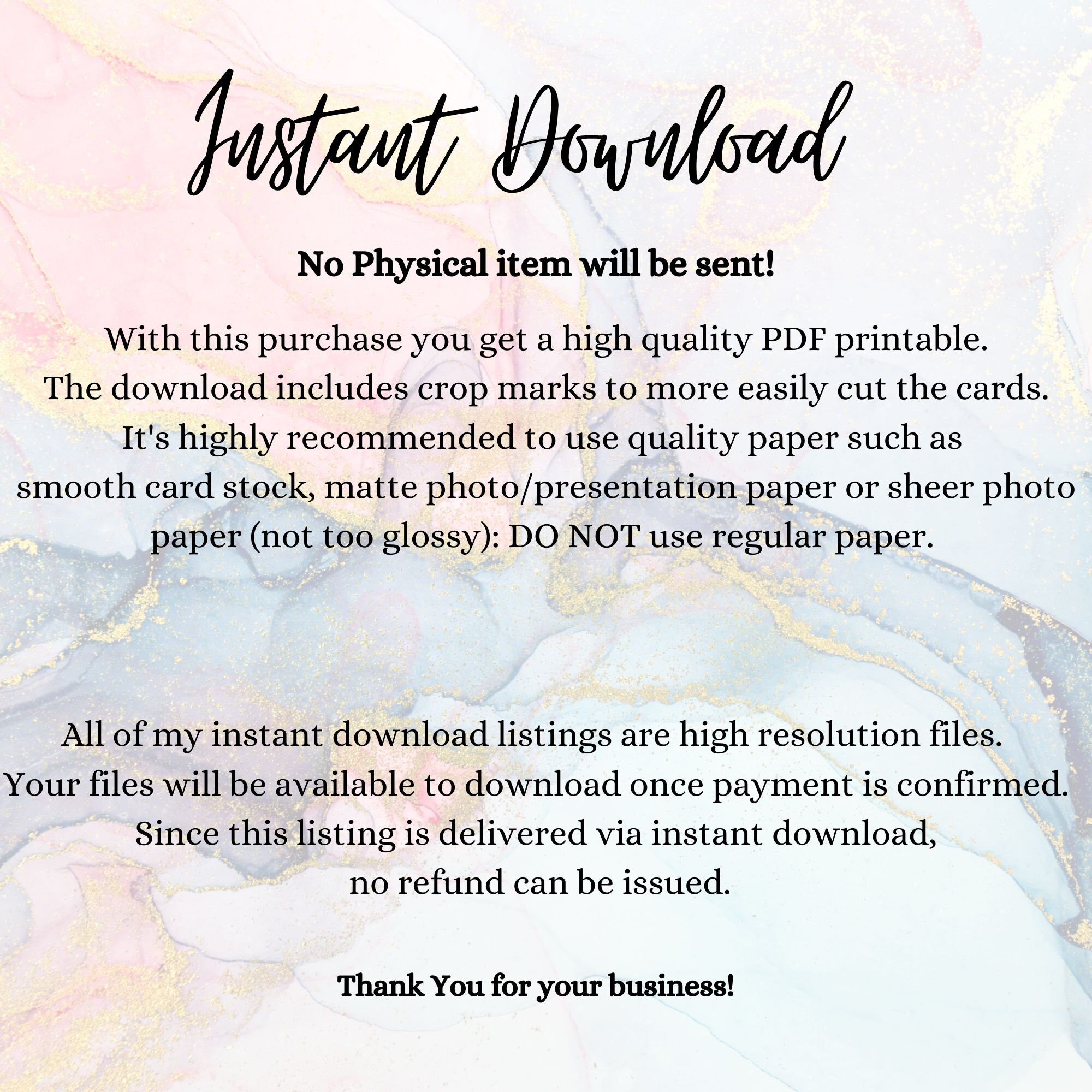 Printable Blank Thank You Card Abstract Modern Tarjeta De - Etsy