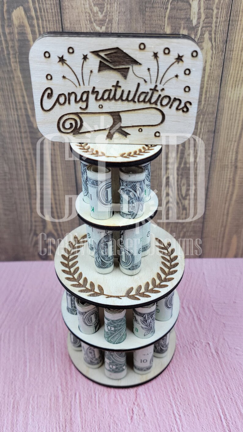 Graduation Cash Money Cake + Keepsake Magnet + Congratulations Graduate ...