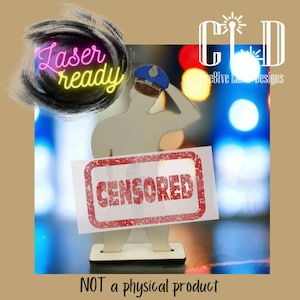 Sexy male stripper police man cash money holder laser ready file ~ Bachelorette party ~Bridal Shower ~naughty gag gift ~sexy cop ~sexy guy