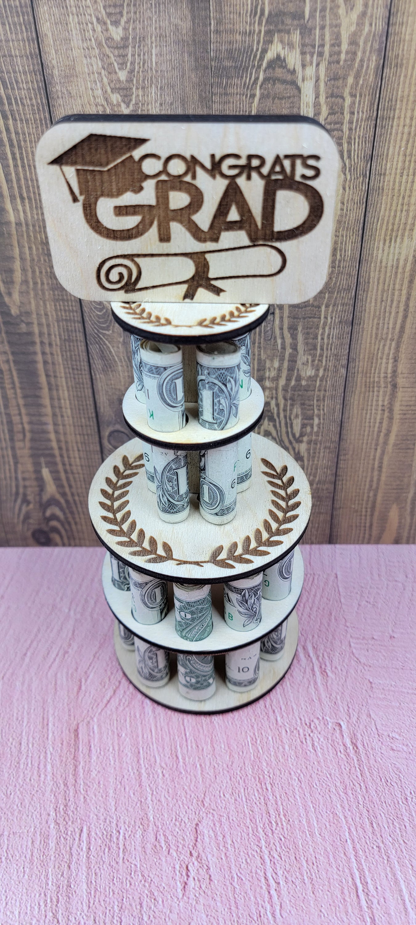 Graduation Cash Money Cake + Keepsake Magnet + Congratulations Graduate ...