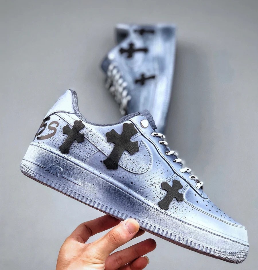 Chrome Hearts Matty Boy-Painted Nike AF1 For Sale