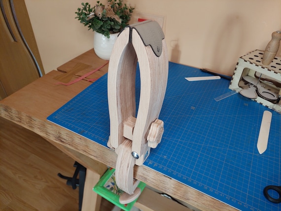 Poney à Coudre En Cuir - Support Réglable Pour Couture Main, Avec Accessoires, Pliable
